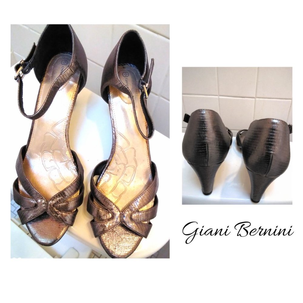 Leather Peep Toe Pump Shoe Heels